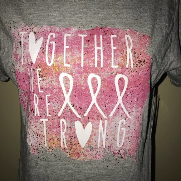BREAST CANCER AWARENESS TOGETHER WE ARE STRONG GRAPHIC TEE SMALL - Picture 3 of 3